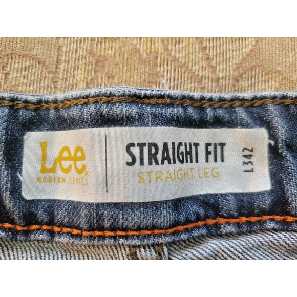 LEE Modern Series L342 Jeans Men Size 34x30 Straight Fit Medium Dark Wash - Picture 4 of 11